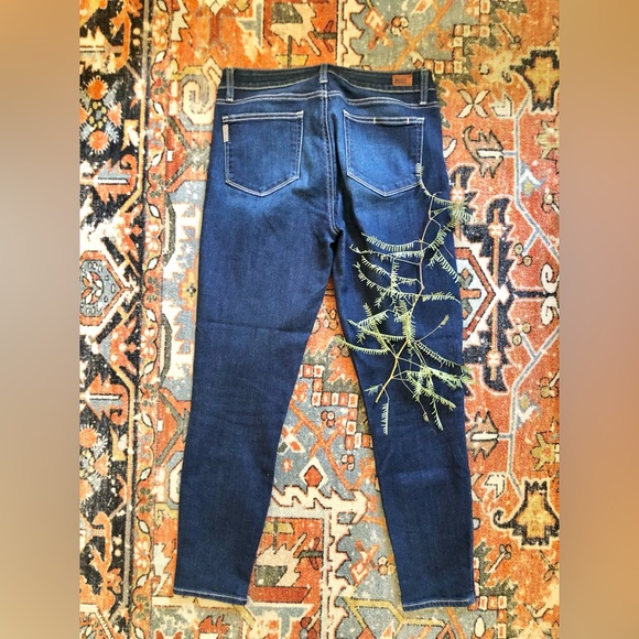 Paige Verdugo Ankle Tyra Dark Wash Jeans - Picture 2 of 9